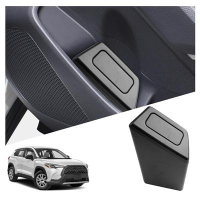 Ruiya Papelera para Corolla Cross 2022+ Mini cubo de basura portátil para coche con tapa para almacenamiento y organización de accesorios Corolla Cross Bote de basura de plástico