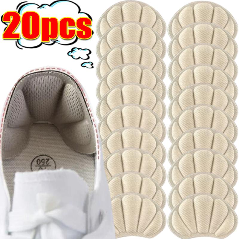 20pcs New Insoles Patch Heel Pads for Sport Shoes Reduce Size Heel Pad Pain Relief Cushion Insert Insole Heel Protector Stickers
