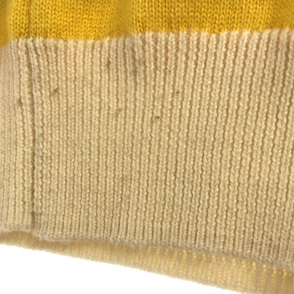 BLACK LABEL CRESTBRIDGE Sanyo Shokai Wool Blend Border Logo Embroidery Long Sleeve Knit Men's Used