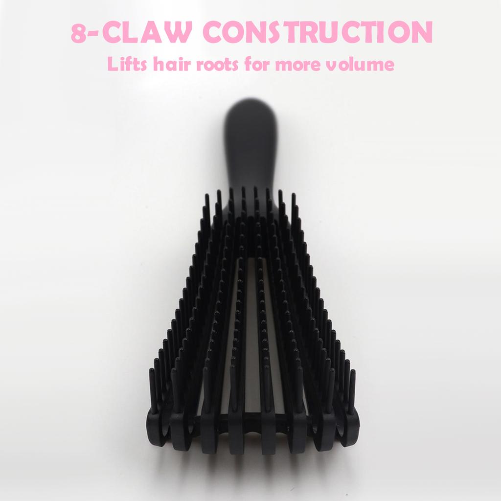 8-Row Detangling Brush Cushion Shampoo Brush Scalp Massage Detangler Hair Comb for Curly Straight Thick Wet Dry Hair