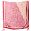Fresh Cotton Linen Sun Protection Shawl: Red Flower Tassel Silk Scarf for Spring/Summer Travel