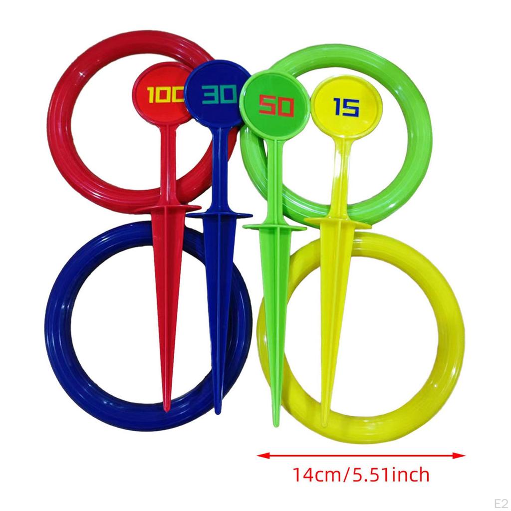 Kids Rings Toss Game Set Tossing and Active Play Color Recognition Logical Thinking Education