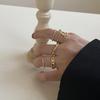 Mode Vintage Gold Ringe Set Twist Hohl Kreuz Ring für Frauen Schmuck Zubehör