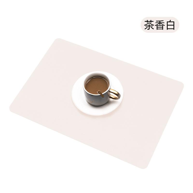 Leather placemat Household double-sided rectangular thermal insulation dining table mat Restaurant hotel Western food mat Waterproof placemat