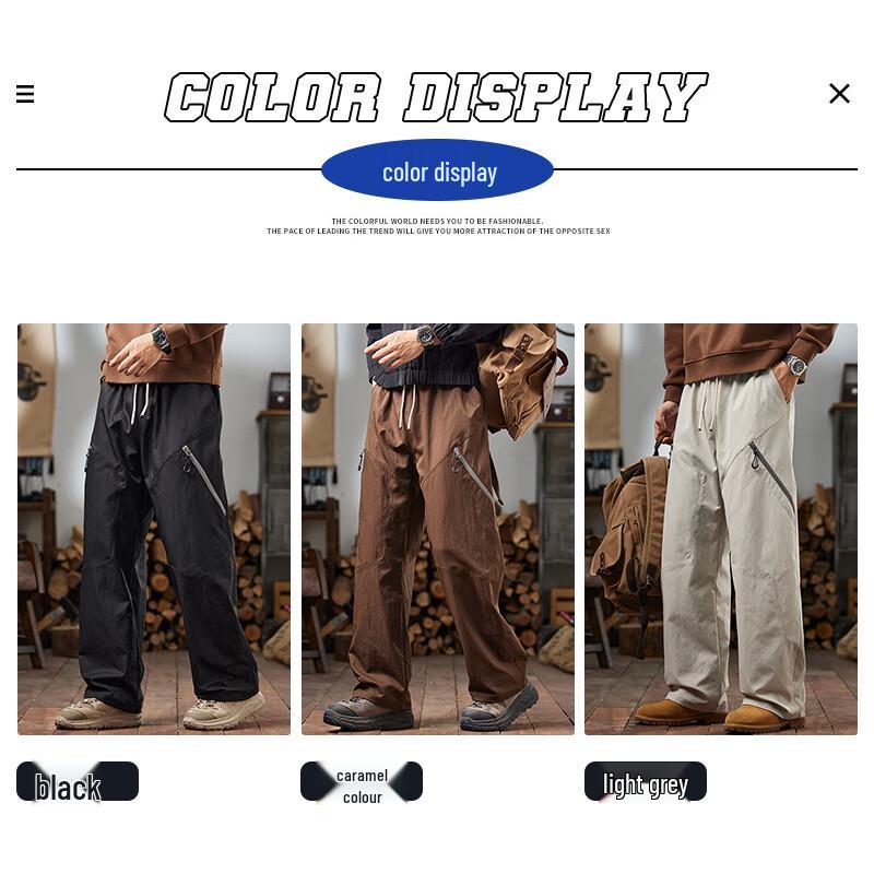 Jeep Men's American Loose Straight Casual Workwear Pants