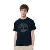 Timberland Sommer Freizeit Bedrucktes Lockeres Rundhals Kurzarm T-Shirt Herren Oberteile Tief-Saphirblau A2DKY-433