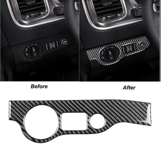 13Pcs Carbon Fiber Full Interior Set Cover Trim For Dodge Challenger 2015-
