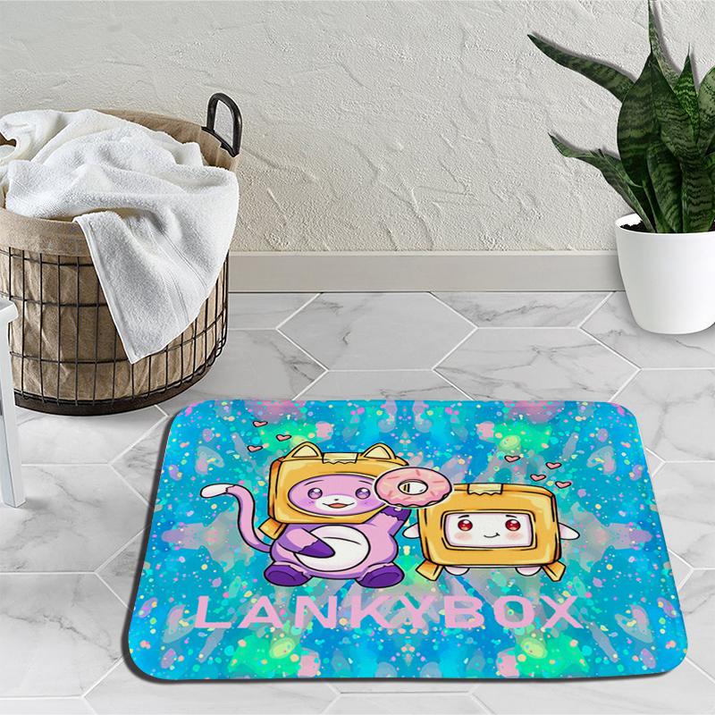 Lankybox Boxy Foxy Rocky Cartoon Teppich Schlafzimmer Dekoration Matte Anime Outdoor Teppich Rutschfester Teppich Geburtstagsgeschenk