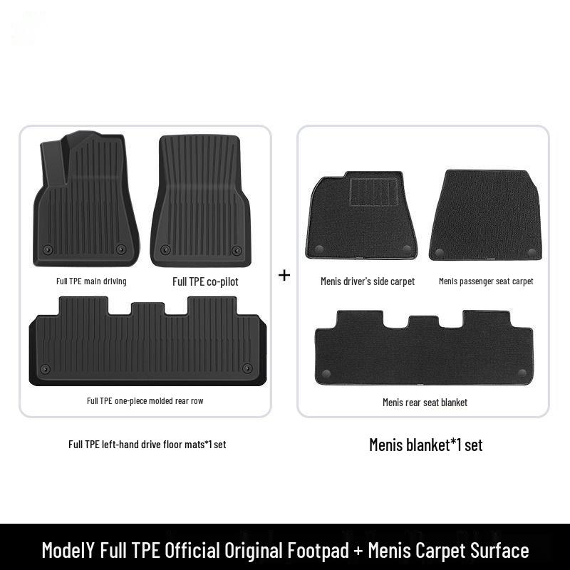 New Tesla Model 3Y Full Coverage TPE Floor Mats for Car Modification