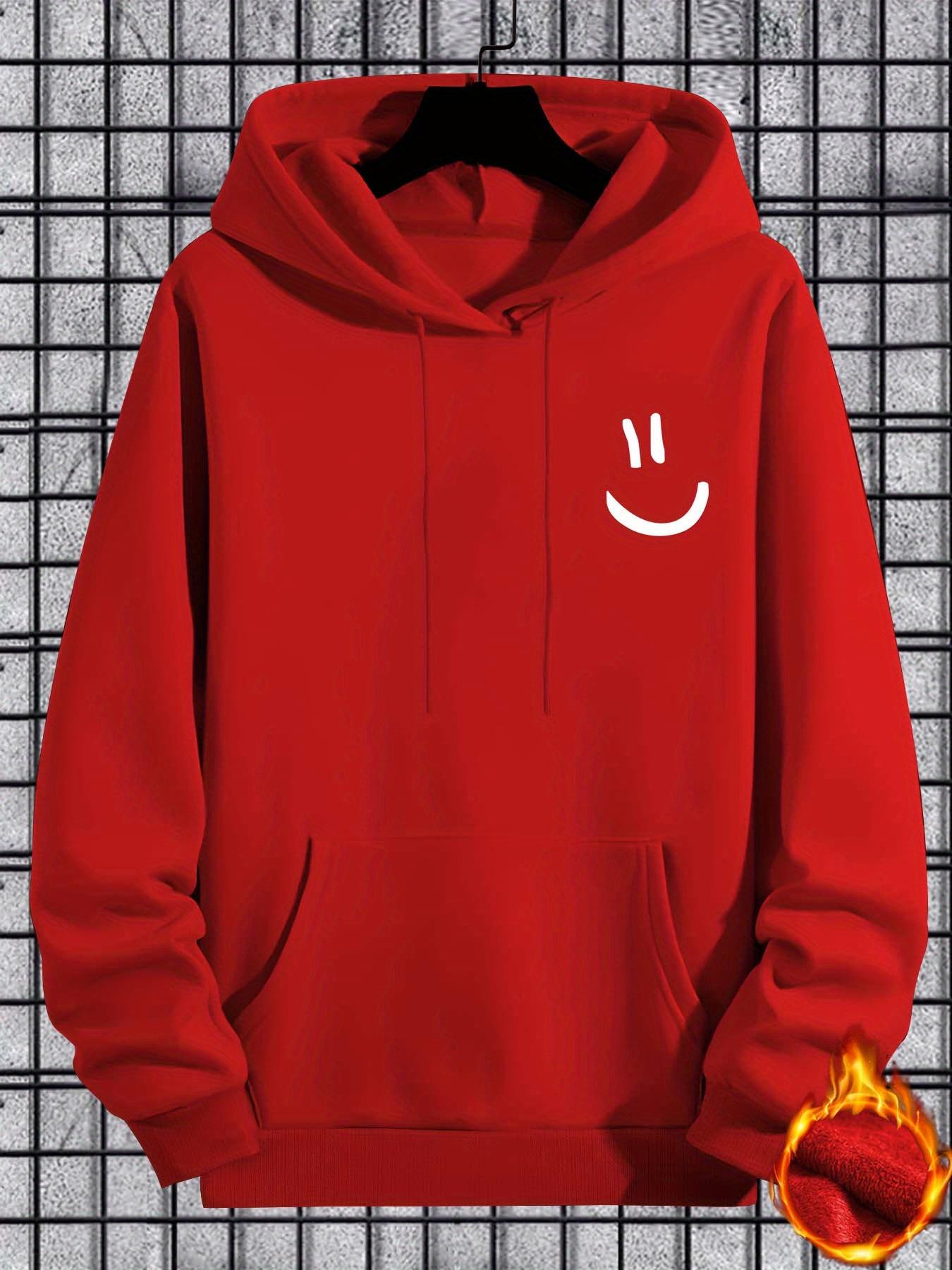 

2025 Best-selling New Smiley Face Print Men Hoodie Autumn Winter Daily Outdoor Sports Holiday Party Loose Casual Street Clothing 3XL