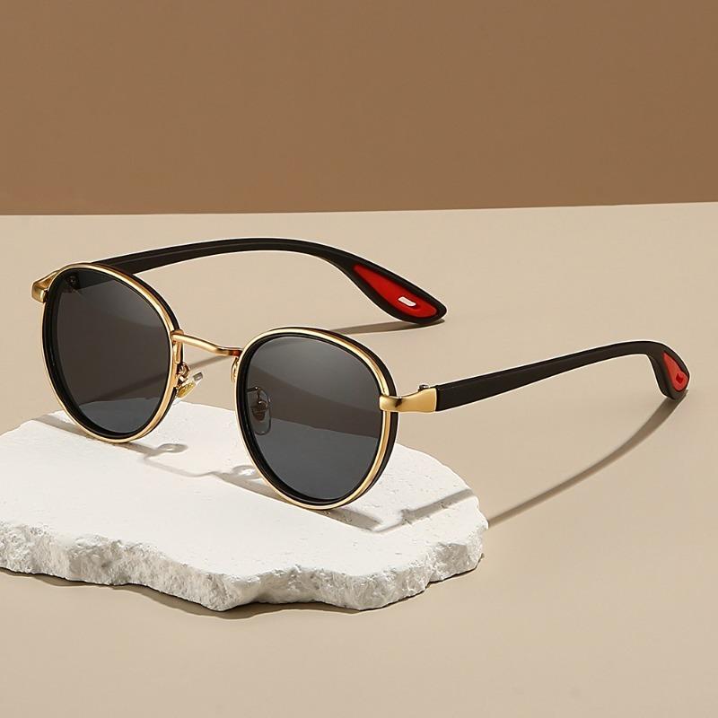 Non-polarized Vintage Metal Round Sunglasses Women for Men Shades Popular Hip Hop Outdoor Sun Glasses