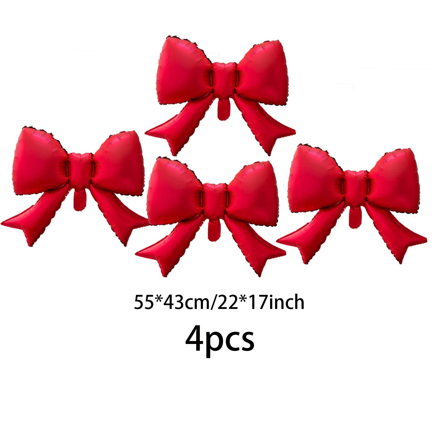

2/10 шт. Красные воздушные шары из алюминиевой фольги с красным бантом для свадьбы, гендерной вечеринки, дня рождения, юбилея Other&AS SHOWN