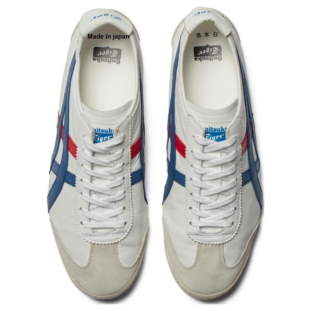 New Onitsuka Tiger MEXICO 66 Anti Slip Wear Resistant Low Top Casual Shoes Unisex White Blue 1183C319-100