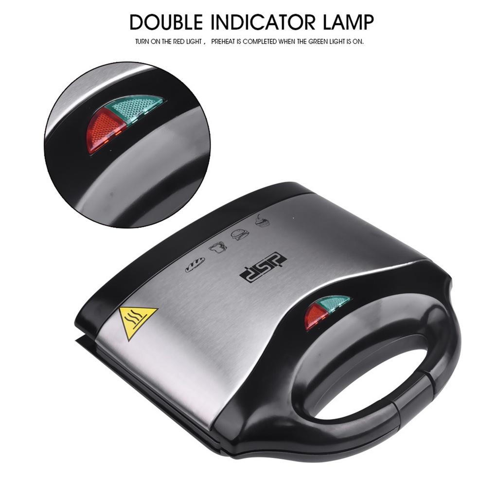 750W 220-240V Sandwich Maker Toaster Maker Machine 50-60HZ Bubble Egg Cake Oven Breakfast Toast Machine Barbecue Steak Stainless Steel 220-240V