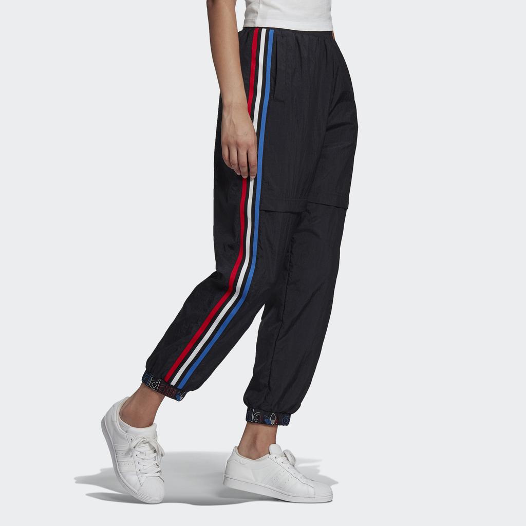 Adidas Originals Adicolor Japan Track Color Block Striped Retro Sports Jogger Pants Women Bottoms Black GT8466