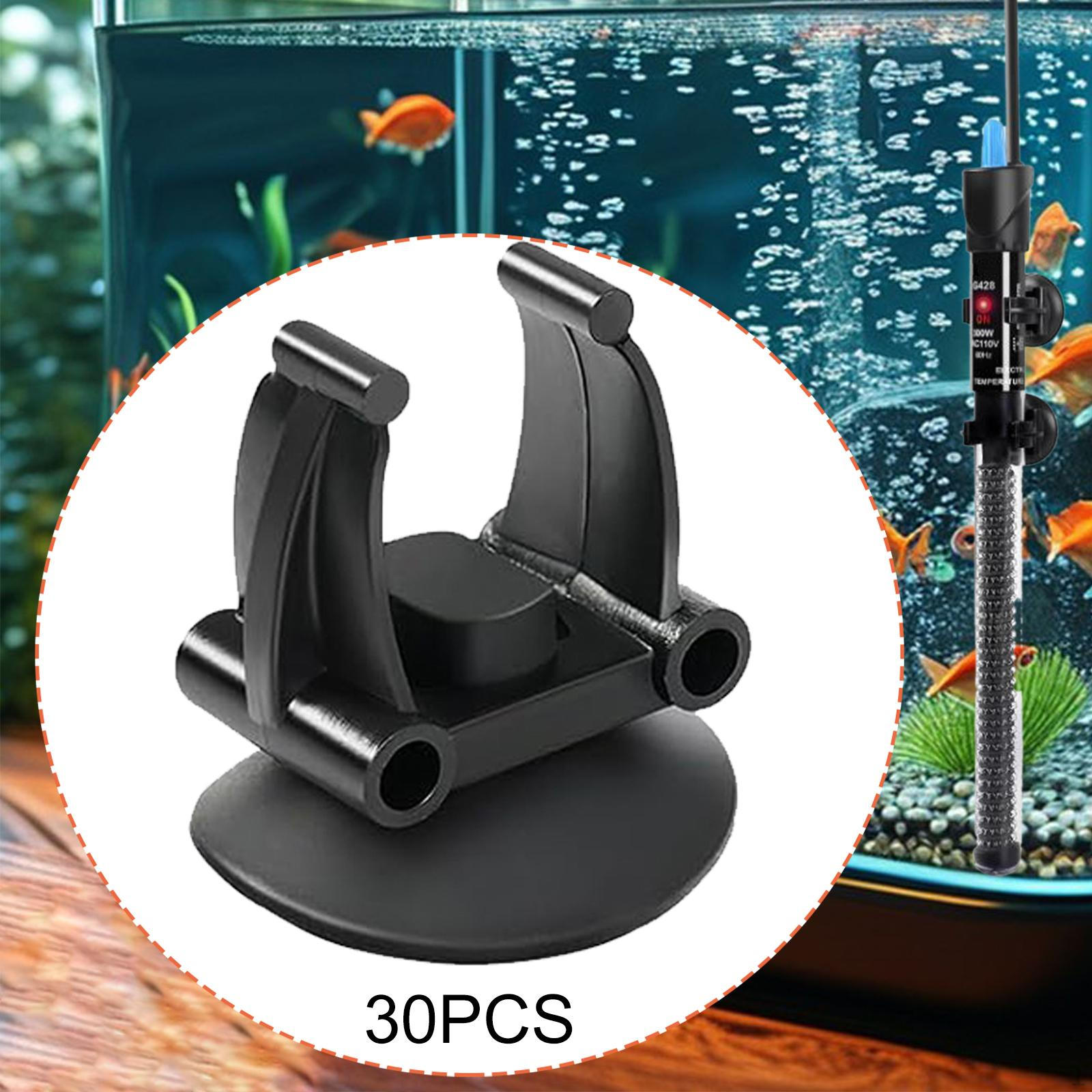 30 Pieces Aquarium Heater Suction Cup Clips Accessories Compact Lightweight Clamps for 15 to 18mm