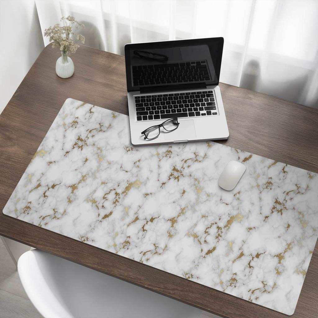 Durable Non-Slip Mat for Desk Top Marble Pattern Background 120X60 Cm