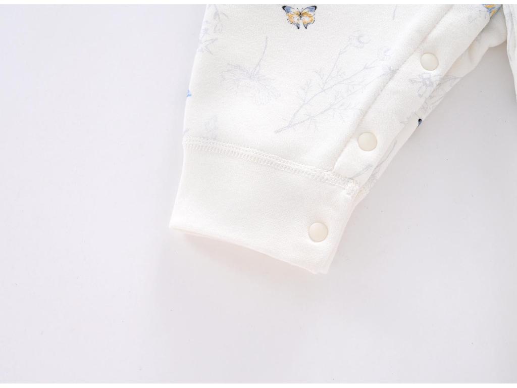 Baby Autumn/Winter 40g Padded Newborn A-Class Romper: Thin Cotton, Warm Crawling Outfit