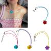 Hollow Flower Charm Necklace Acrylic Flower Necklace Adjustable Flower Pendant Necklaces Jewelry for Womens Girls