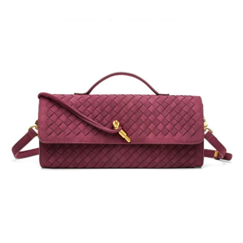 Hot Selling and Popular European and American Retro Fashion Frosted Pure Handmade Woven Handbag, Single Shoulder Diagonal Cross Women's Bag