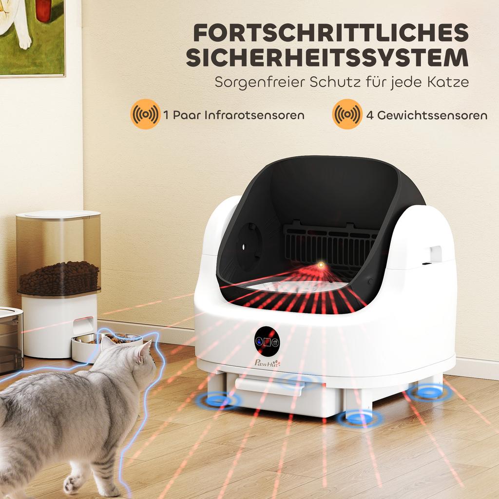 Self-Cleaning Cat Litter Box, 42.7L Litter Box for Cats 1-5 Kg