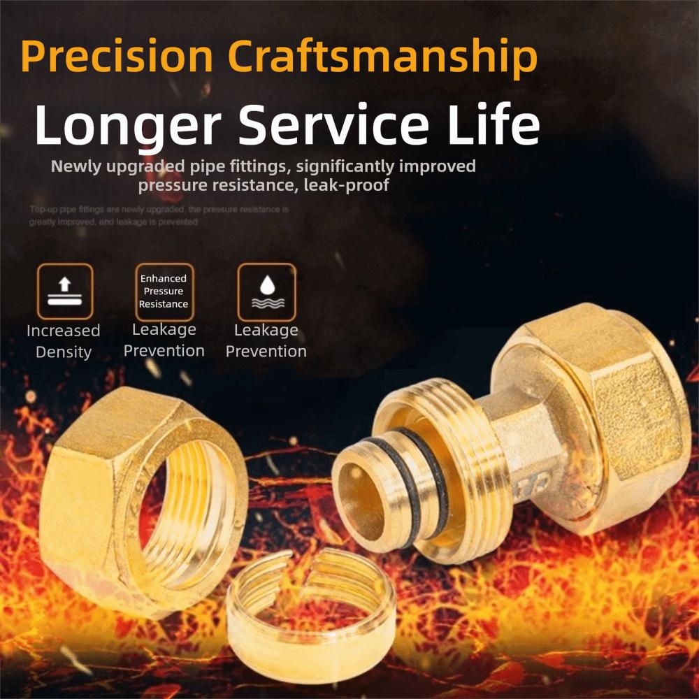 1216 Mosiężny kształtka rurowa Gwint zewnętrzny/wewnętrzny Złącza rurowe Nowe miedziane złącze Ogrzewanie podłogowe