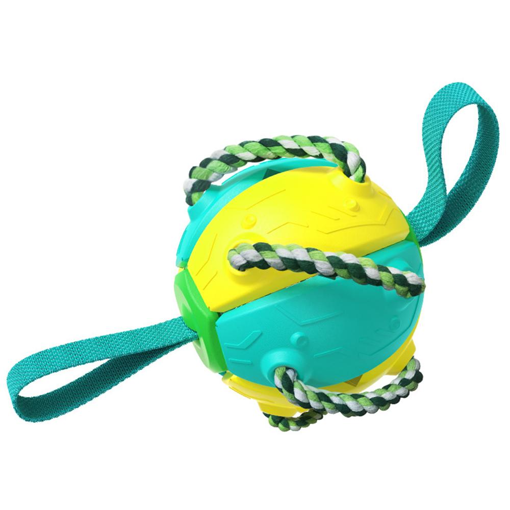 FPQ-01 Dot Saucer Ball Toy Pet Gift Interactive Flying Throwing Disc Ball with Ropes (BPA Free,CPC/FDA/RoHS Certified)