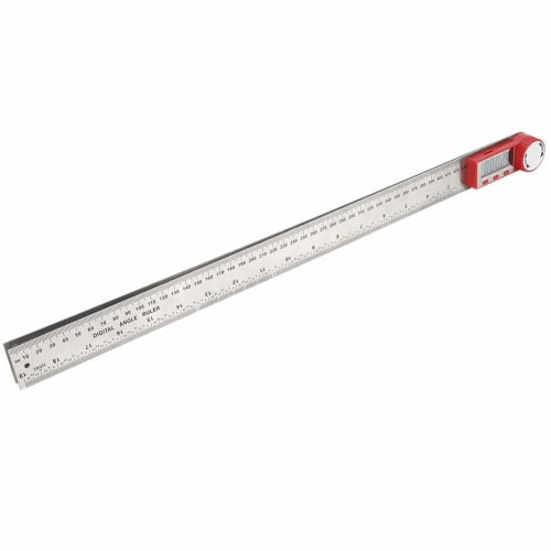 Digital Angle Meter, Stainless Steel Digital Ruler, 360 Angle Measuring Tool, Angle Finder Ruler, Woodworking Cutting Angle Tool, Angle and Length, D