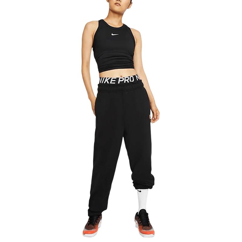 Nike Court Heritage Tennis Pants Solid Color Logo Cuffed Sports Pants Women pants Black BV1062-010