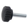 Heavy Duty M6 x 20mm Hand Bolt Knobs Plastic Black Clamping Knobs Metric Round Head Knurled Knobs for Quick Remove