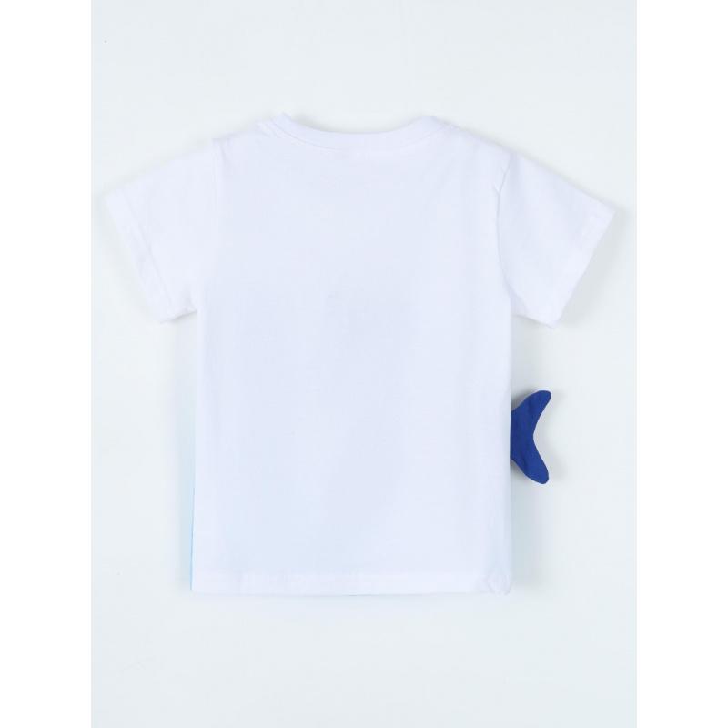 Summer New Boys' T-Shirt Round Neck Children'S Short Sleeve T-Shirt Knitted Cotton Shark Print Children'S Sweatshirt