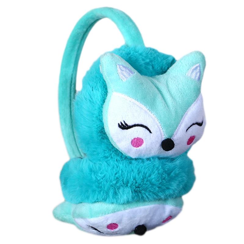 

Plush Earmuffs Fox Earcaps Fleece Girl Fur Winter Ear Warmer Earmuffs Muffs Earcap Fox Earmuffs Headband озеро синього кольору