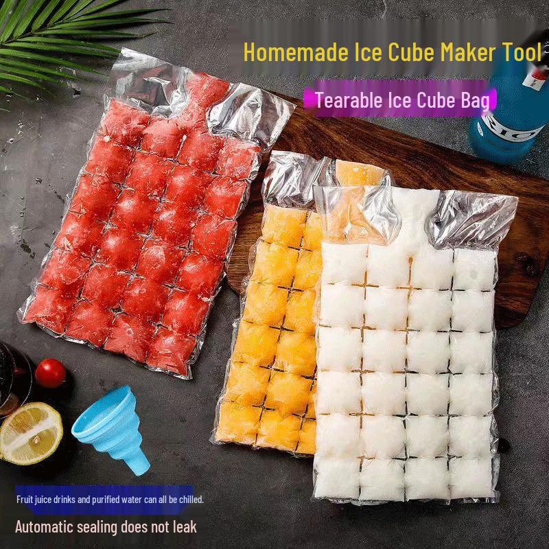 Self-Sealing Disposable Ice Cube Bag - Creative Summer Ice Maker and Watermelon Ice Tray