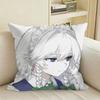 SakuyaS IIzayoi TTouhou Square Sofa Pillow Cover Solid Color Living Room Home Decor Cushion Case