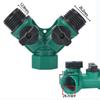 2 Way Garden Hose Splitter Garden Hose Connector with Faucet Watering Shut Off for Landscaping Flower Planting Irrigation