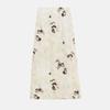 Women's Summer High-Waist Chinese Style Floral Print Midi Skirt - Flowy Drapey Long Skirt with Elegant Aesthetic