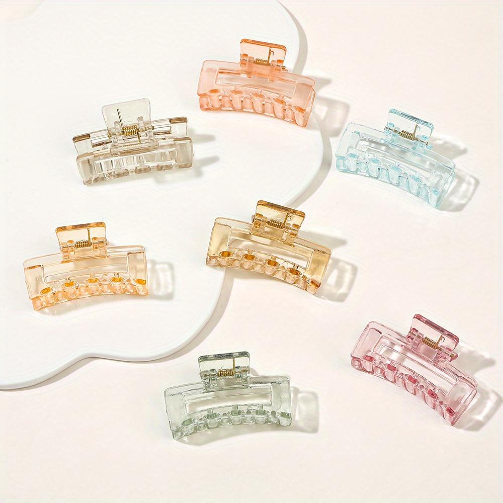 4pcs Classic Frosted Square Hair Clips - Add a Touch of Elegance To Your Hairdo!
