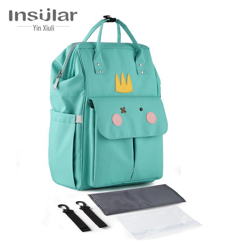 Waterproof Cartoon Mommy Backpack: Multifunctional, Portable, Large-Capacity for Mom & Baby Outings
