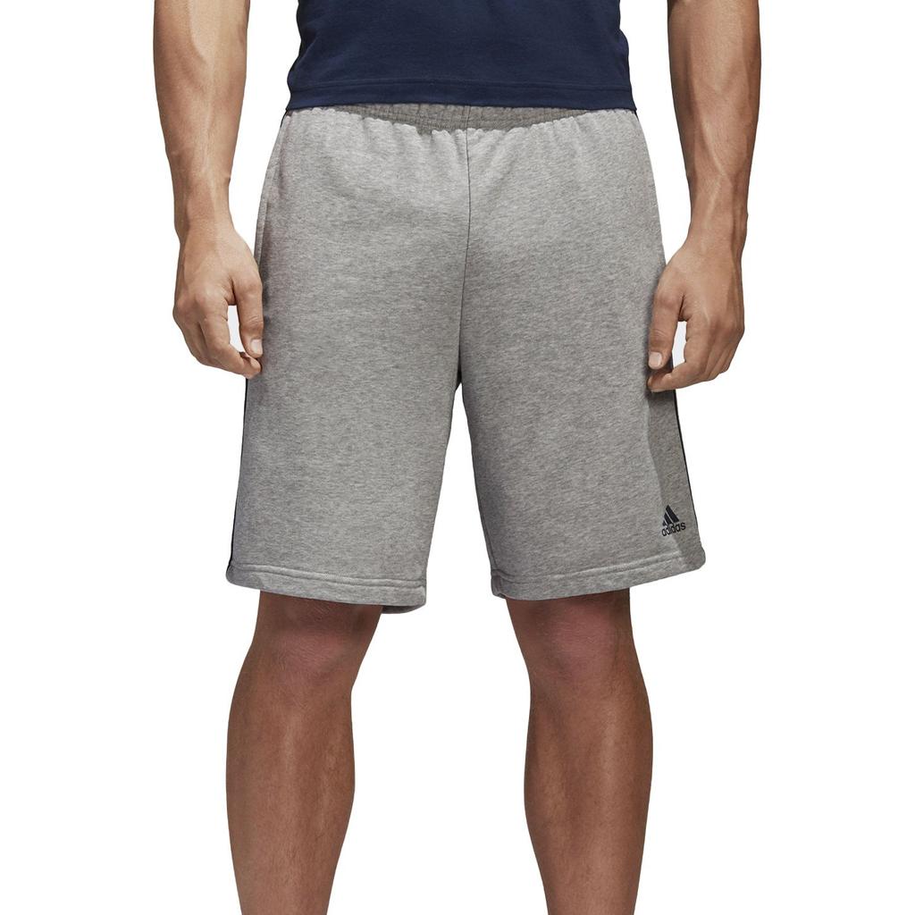 Adidas Essentials Comfortable Versatile Striped Casual Shorts Men Shorts Gray BK7469