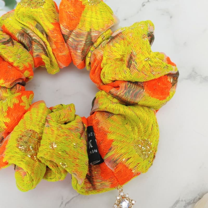 MAIA Two-Tone Jacquard Gopchang Shushu Hair Band - Yellow