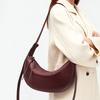 Aidani Genuine Leather Crescent Underarm Bag, Minimalist High-End Style, Versatile Cowhide Crossbody Shoulder Bag for Daily