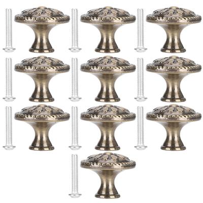 10 Juegos Diseño Simple Aleación de Zinc Tirador de Oficina Redondo Sólido 31*27mm Tiradores de Puerta Vintage Latón Antiguo Tirador de Armario Decoración del Hogar