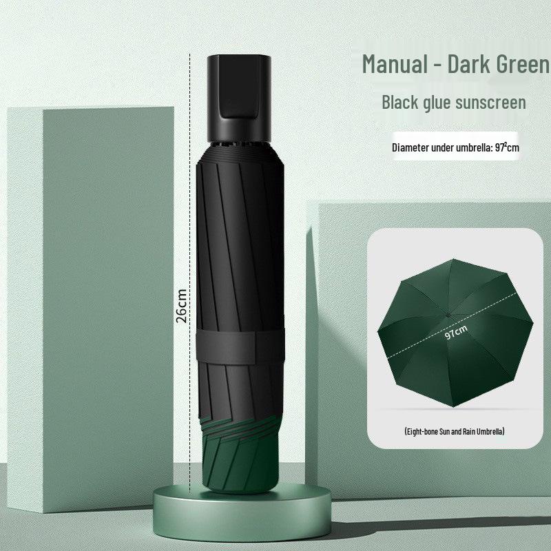 24-Rib Automatic Storm-Resistant Folding Umbrella for Sun and Rain