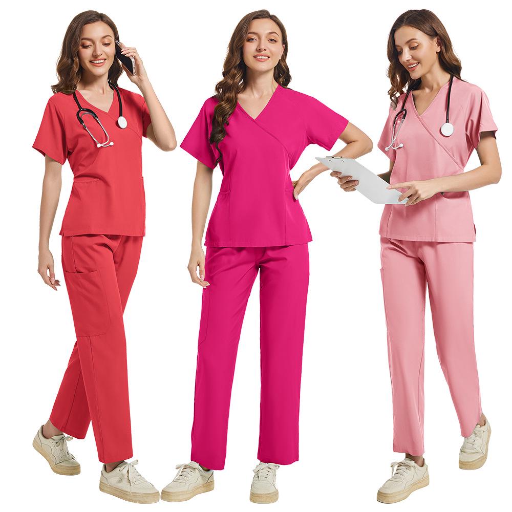 Unisex Surgical Scrub Suit Set - Operating Room Hospital Gown and Washable Hand Gown