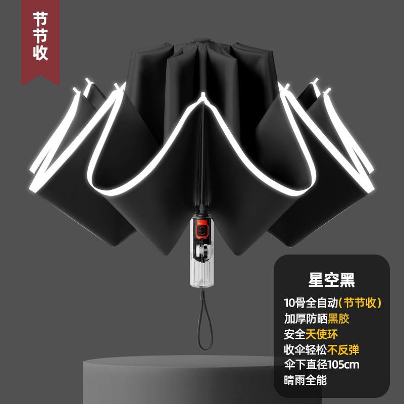Fully automatic three-fold joint closing machine, hemming reflective strip reverse vinyl umbrella folding umbrella