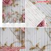 Set Of 2 Elegant Luxury Rose Gold Curtains Pink Roses Golden Vines Marble Background Living Room Decor Curtain Polyester Ideal For