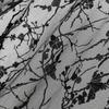 T-shirt da uomo estiva nuova con design floreale, floccata, girocollo, rete trasparente, manica corta sottile