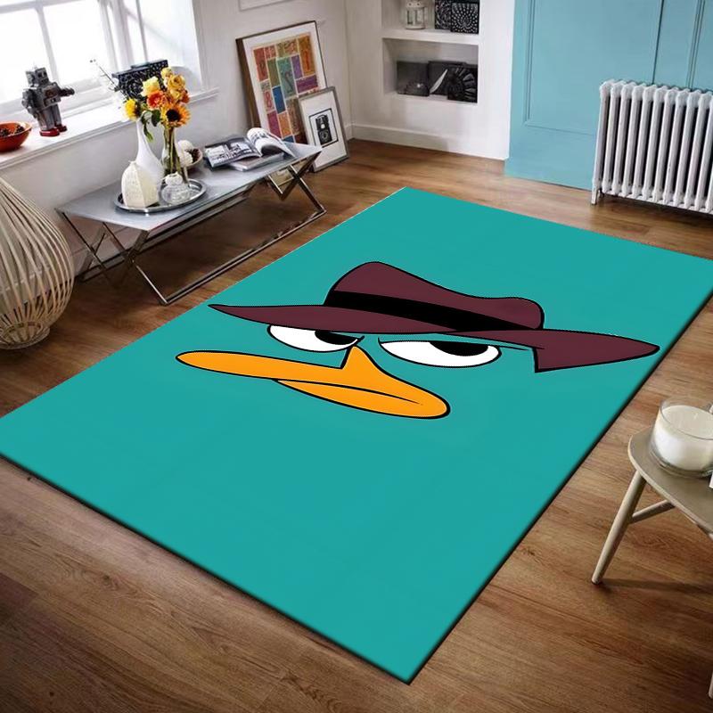 Spy Duck Illustration Rug Design Non-slip rug suitable for living room and bedroom sofas