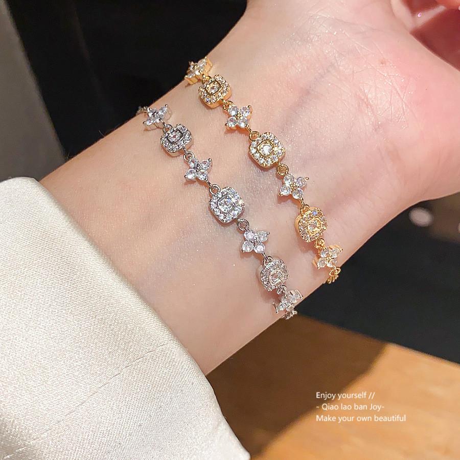 Floral Jewelry Bracelet With Gold Plating For Women Gift Occasion