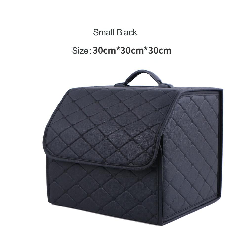 Car Trunk Organizer Box PU Leather Auto Multiuse Tools Storage Bag Folding for Camping and Picnics Car Accessories